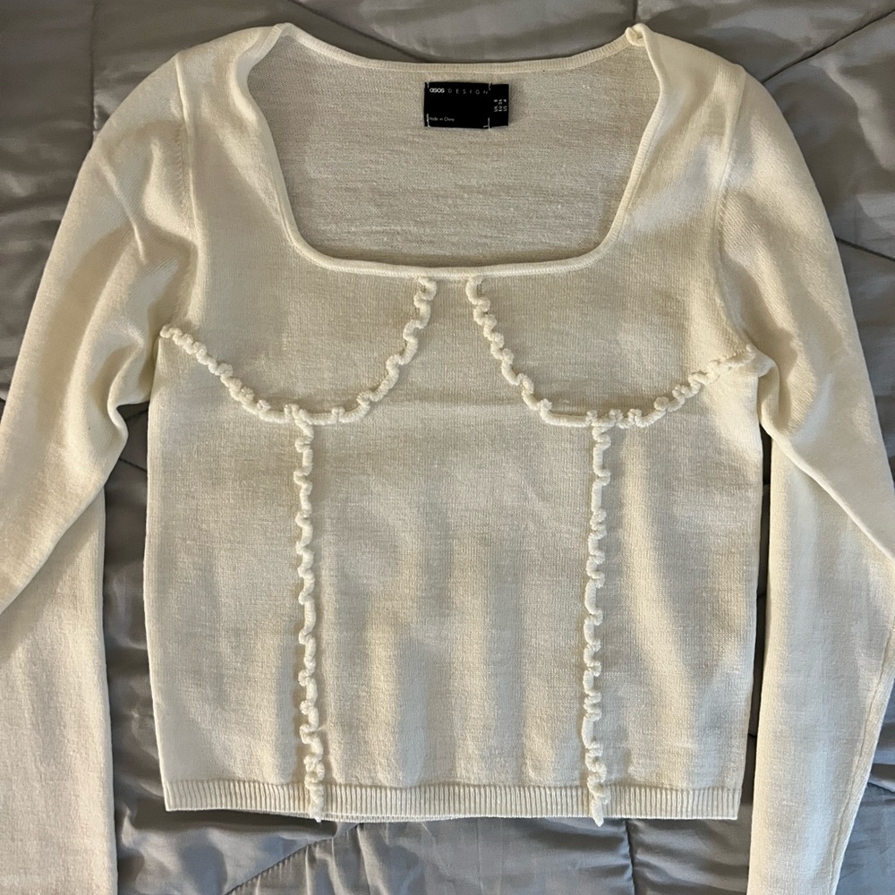 Cream Crop Top